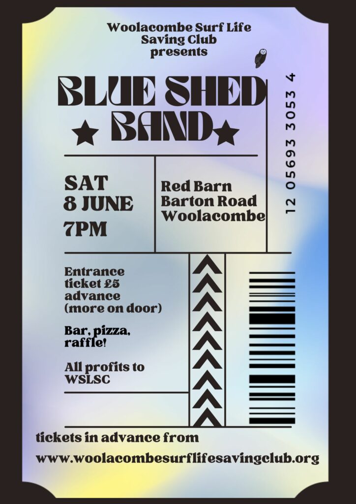 Blue Shed Band – Saturday 8th June