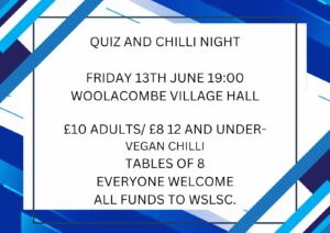 Quiz and Chilli night - Fri 13th June
